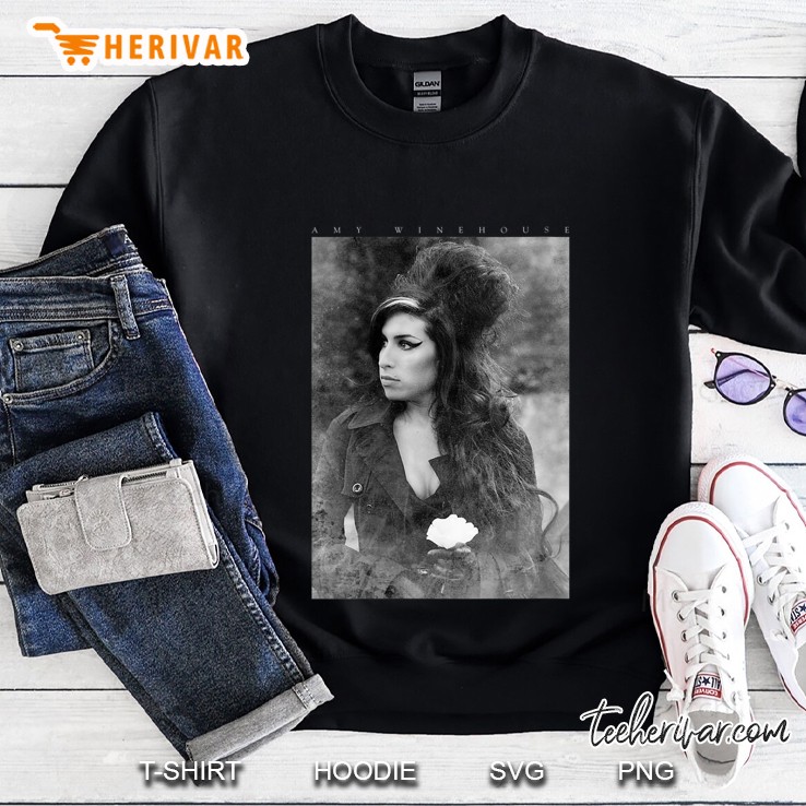 Womens Amy Winehouse Official Black & White Smoke Sweatshirt
