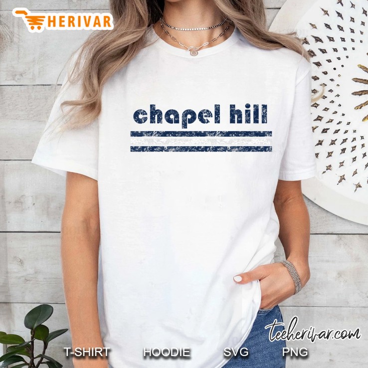 Chapel Hill North Carolina Vintage Retro Stripe Throwback Hoodie