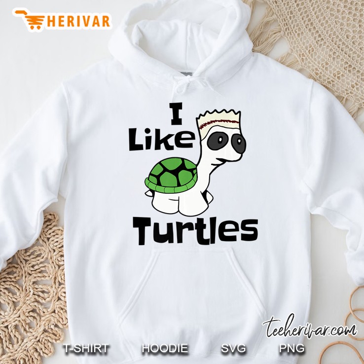 Funny I Like Turtles Shirt With Cute Cartoon Baby Tortoise Premium Hoodie