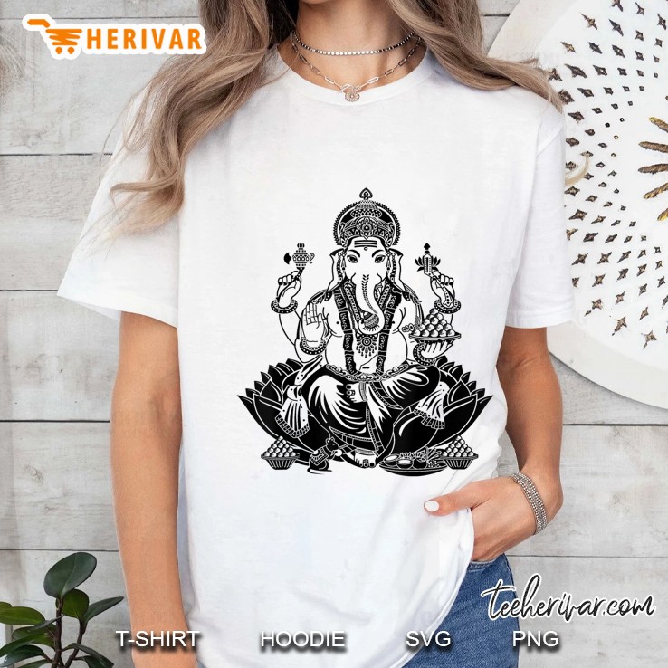 Ganesha Hindu God Hinduism Ganapati Vinayaka Tee Hoodie