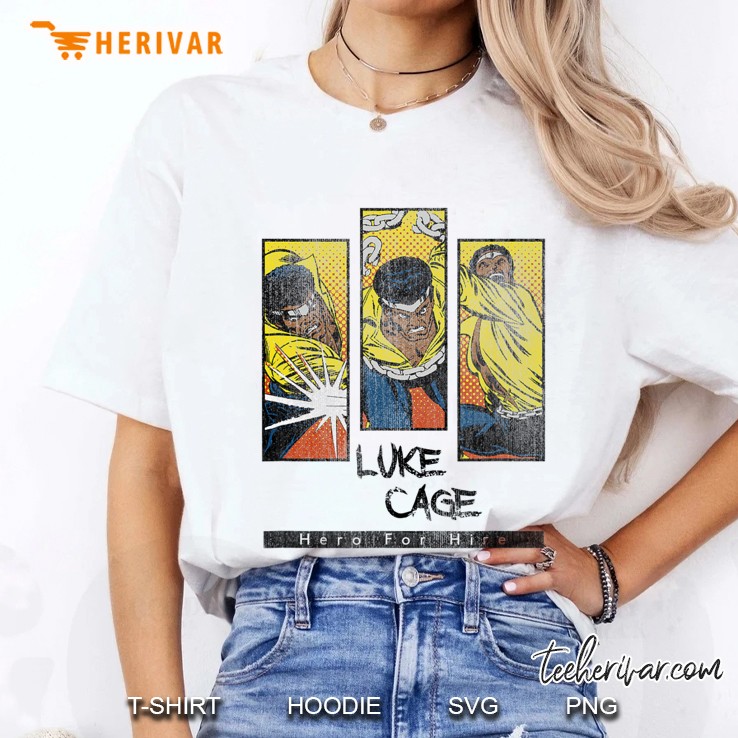 Heroes For Hire Luke Cage Panels Graphic Ladies Tee
