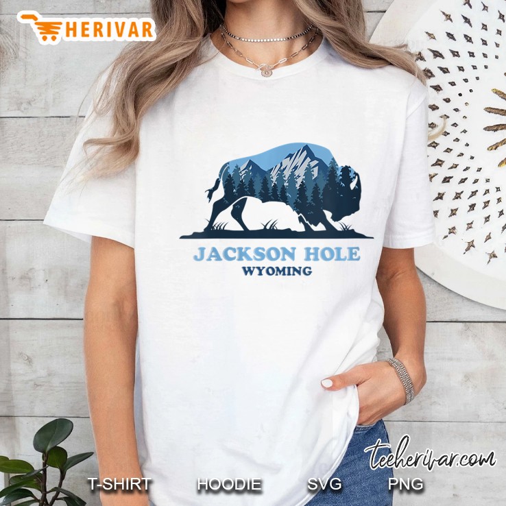 Womens Jackson Hole Wyoming V-Neck Ladies Tee