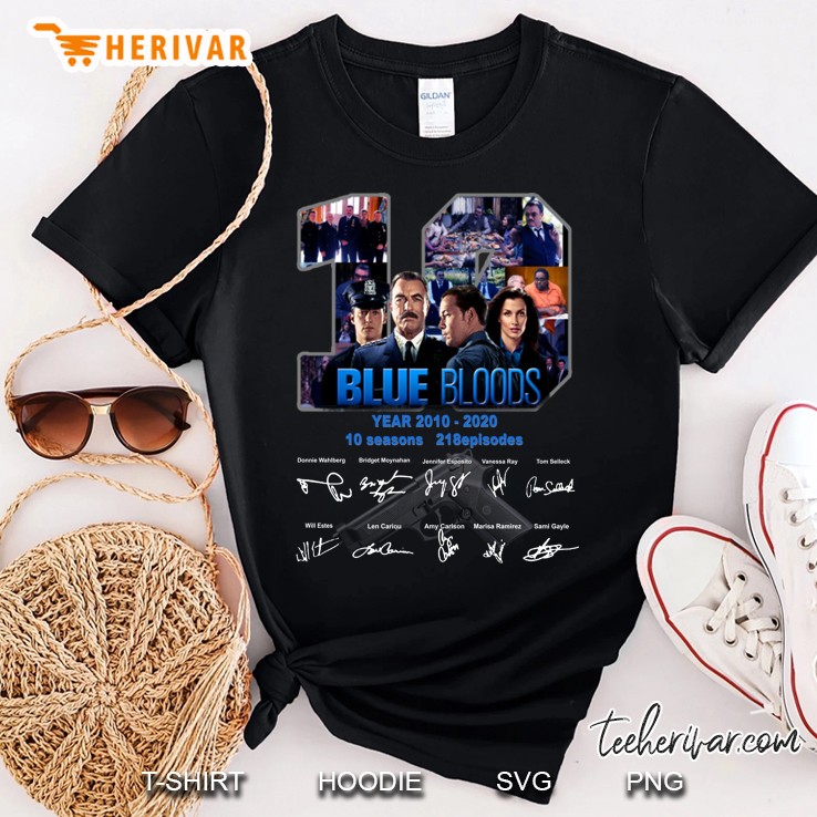 10 Blue Bloods Year 2010-2020 10 Seasons 218 Episodes Shirt