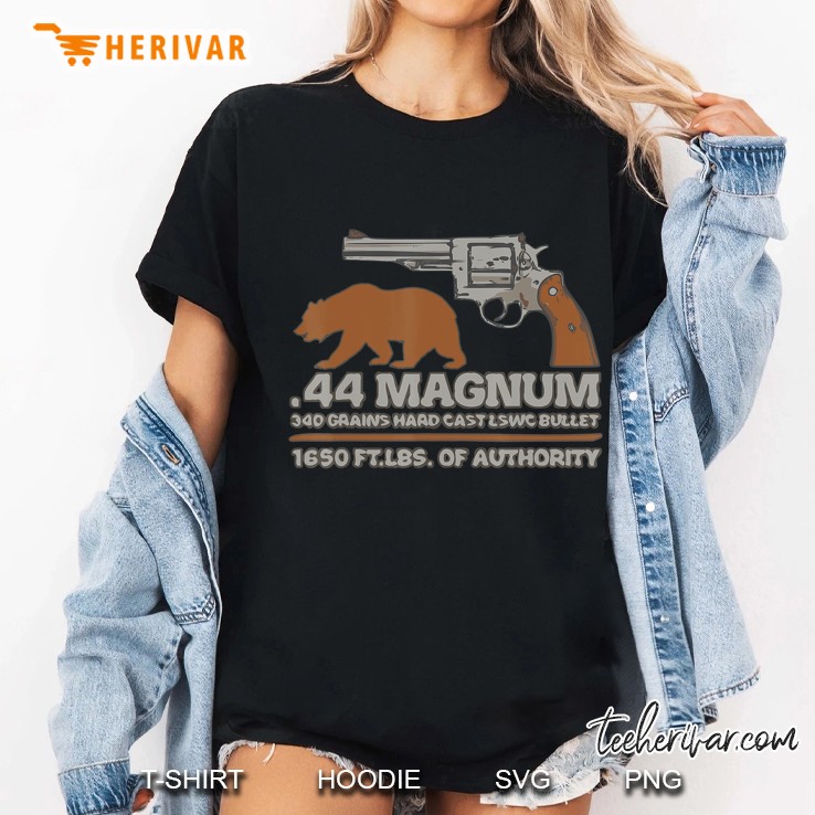 44 Magnum Big Bore Hunting Revolver, Bear Outdoor Trail Hoodie