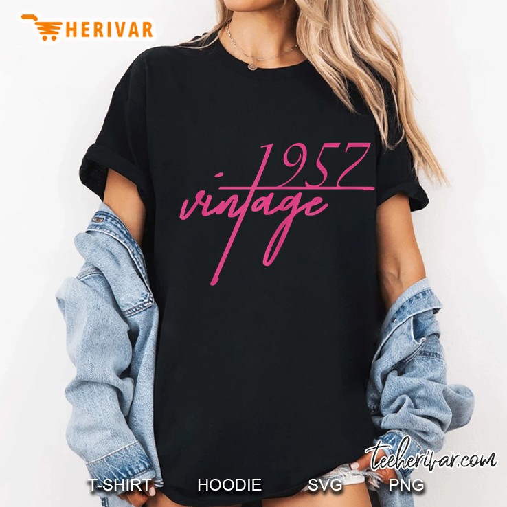 62Th Birthday Gift For Men And Women. Vintage 1957 Ver2 Ladies Tee