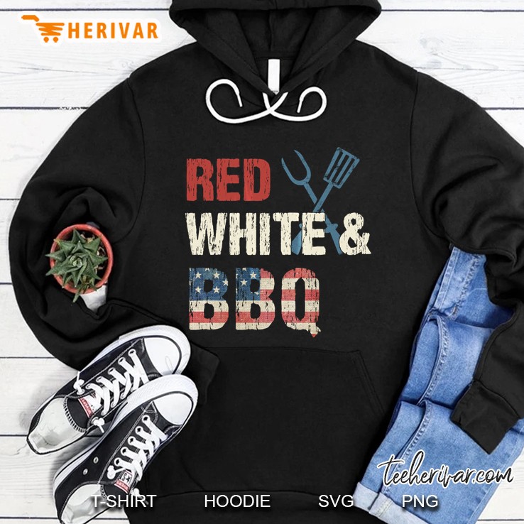 Bbq Fourth Of July Shirt Red White And Bbq Flag Mugs