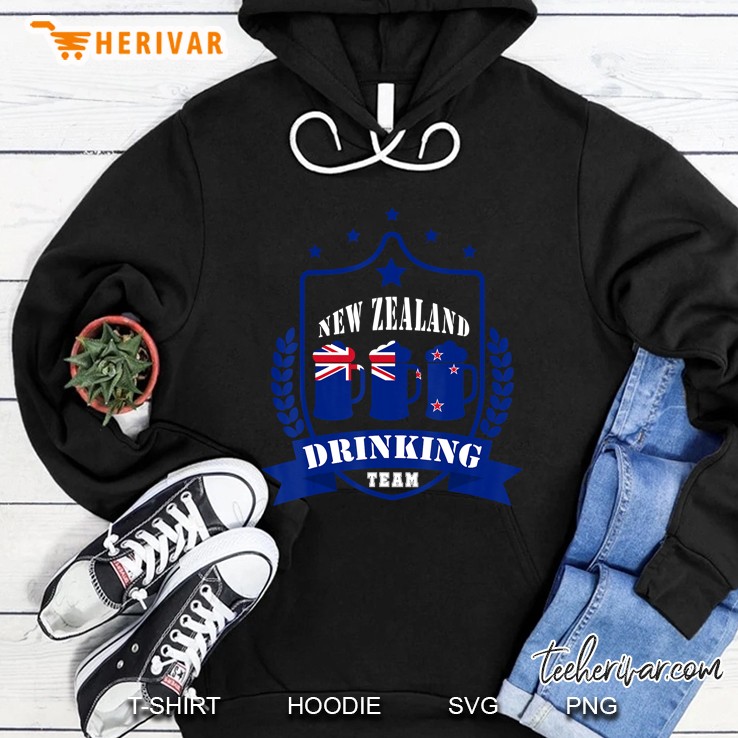 Beer New Zealand Drinking Team Casual New Zealand Flag Hoodie
