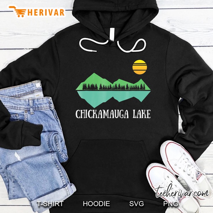 Chickamauga Lake Tennessee Forest And Lake Dark Hoodie