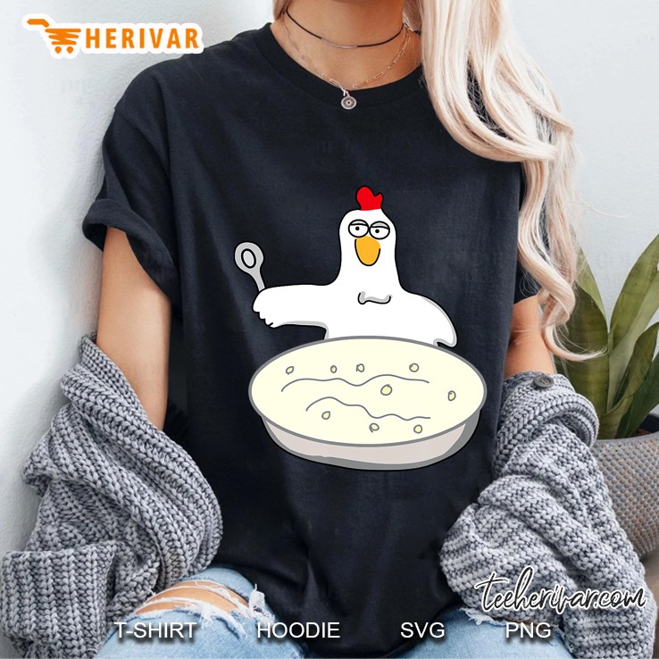 Funny Chicken Soup Cartoon Gift Farm Farmer Rooster Ladies Tee