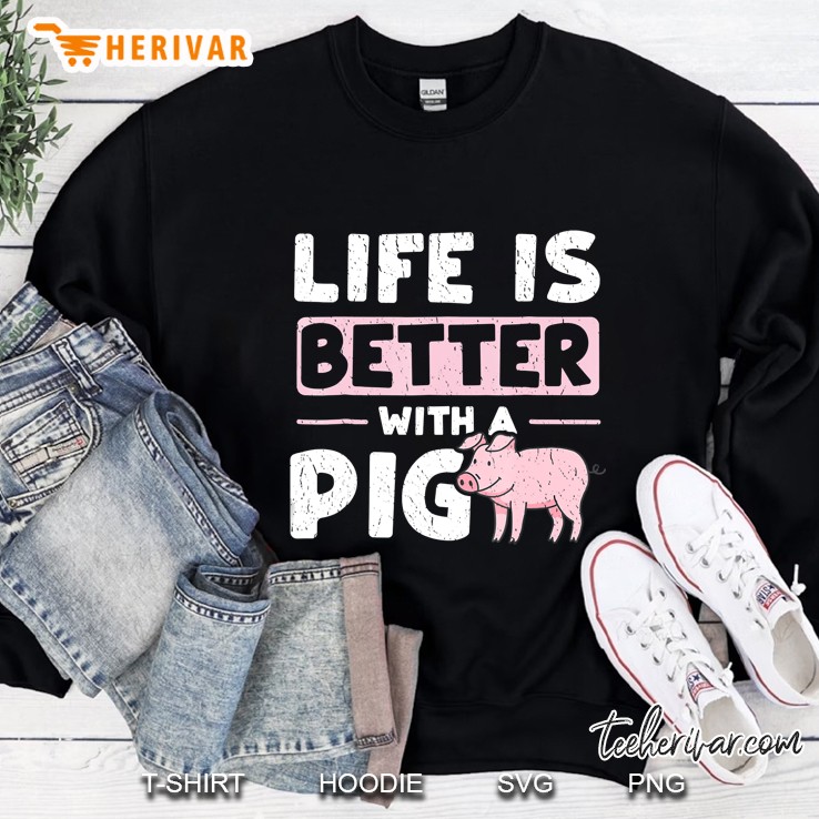 Life Is Better With A Pig Pig Farm Pig Lover Farmer Mugs