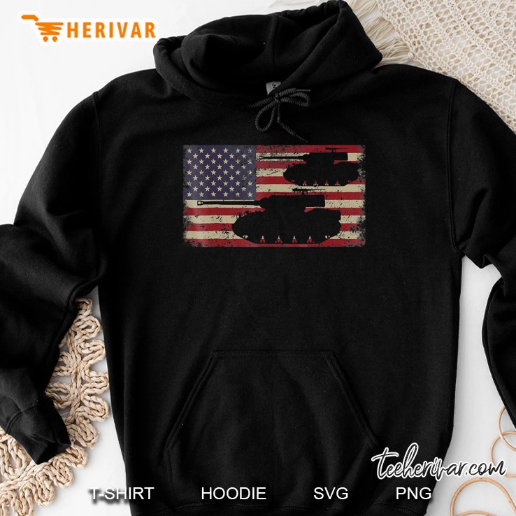 M18 Hellcat Tank Destroyer Tshirt Gift Us Flag Us Flag Hoodie