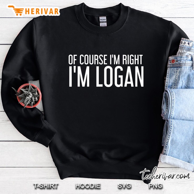 Of Course I'm Right I'm Logan Funny Personalized Name Gift Mugs