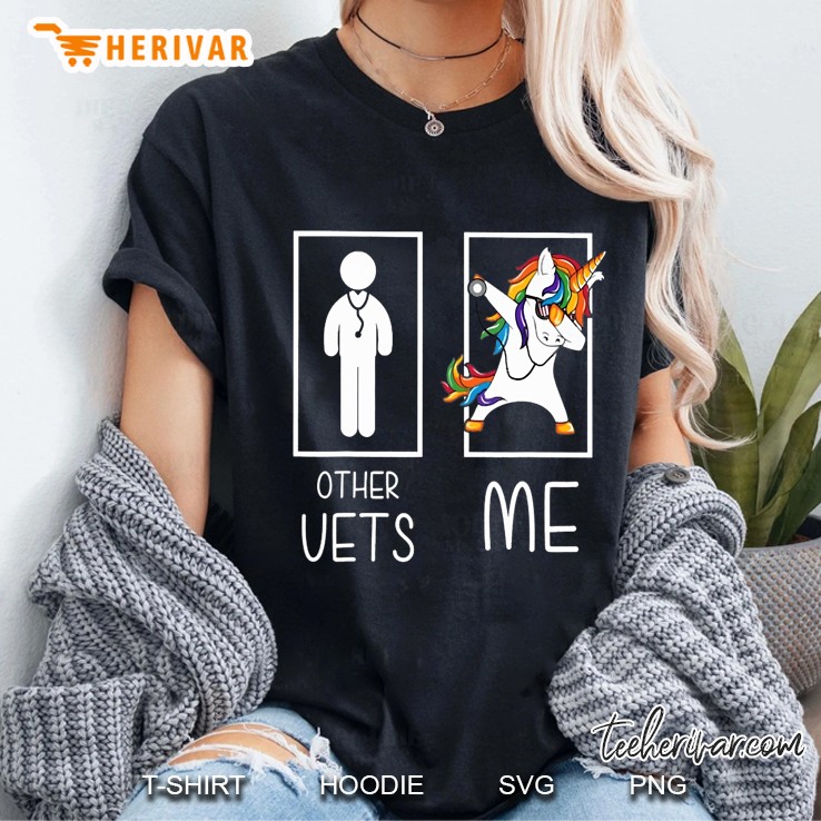 Other Vets Me Dabbing Unicornaholic, Rainbow Ladies Tee