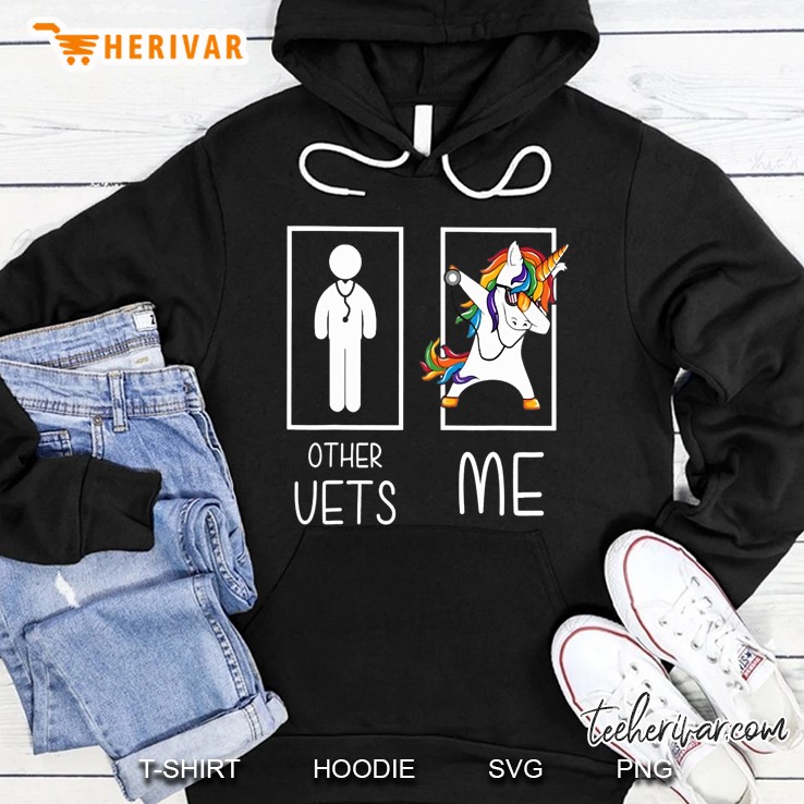 Other Vets Me Dabbing Unicornaholic, Rainbow Hoodie