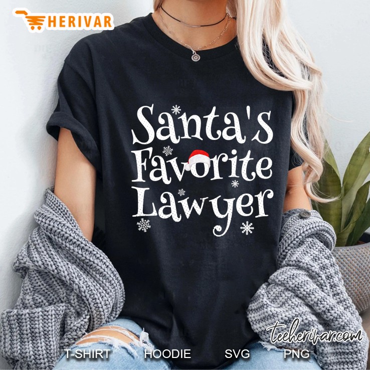 Santa's Favorite Lawyer Matching Family Christmas Men Womens Hoodie