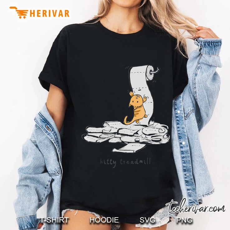 Shirt.Woot Kitty Treadmill Ladies Tee