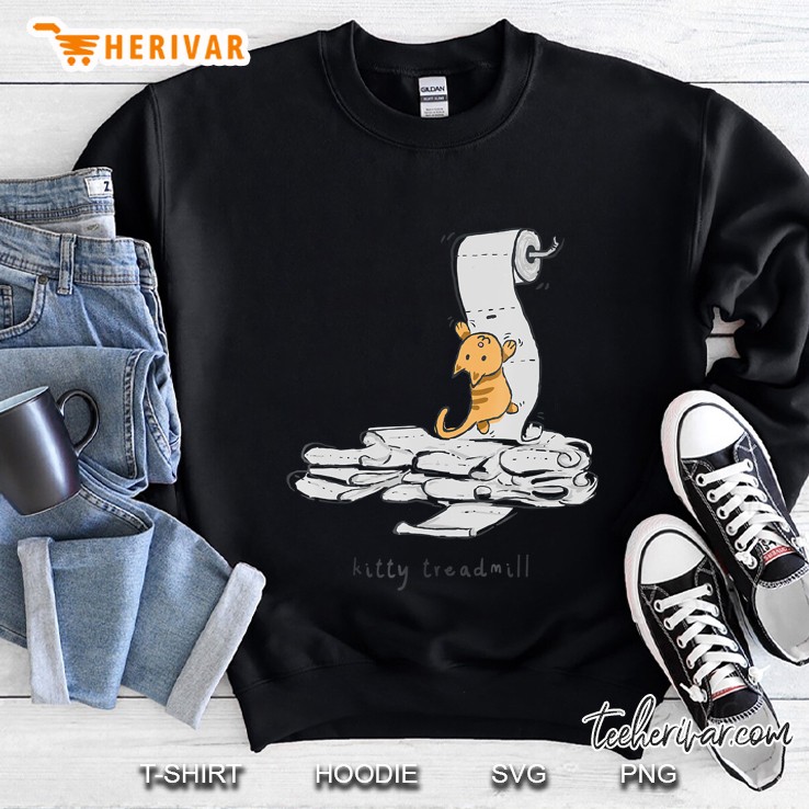 Shirt.Woot Kitty Treadmill Sweatshirt