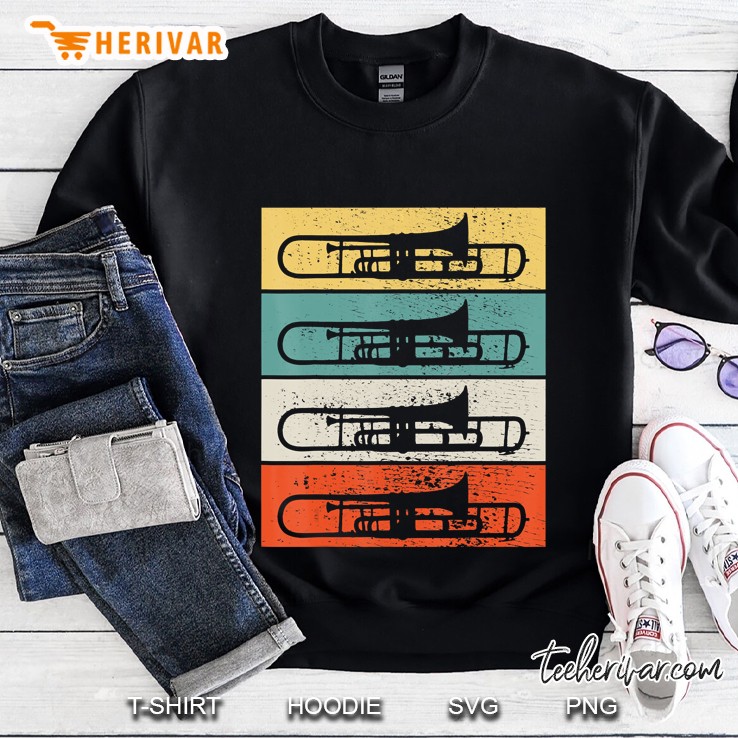 Trombone Player Vintage Retro Gift Sweatshirt