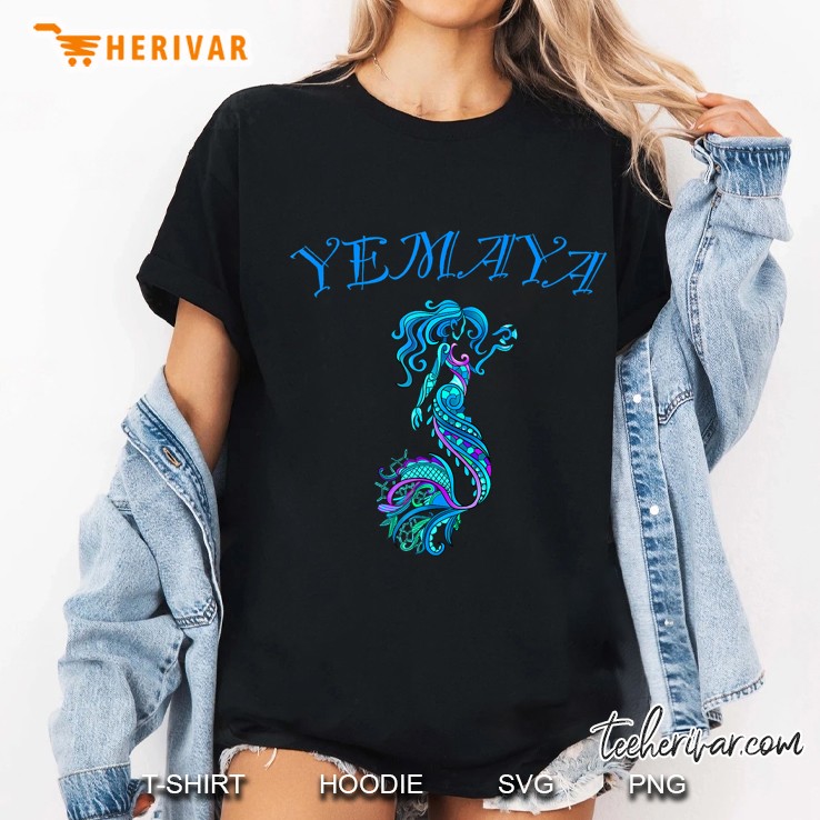 Yemaya Orishas Goddess Ifa Yoruba Religion Gift Water Deity Ladies Tee