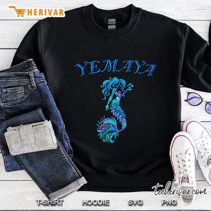 Yemaya Orishas Goddess Ifa Yoruba Religion Gift Water Deity Sweatshirt