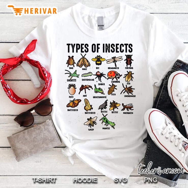 Cool Types Of Insects Funny Bug Collector Entomology Gift Shirt