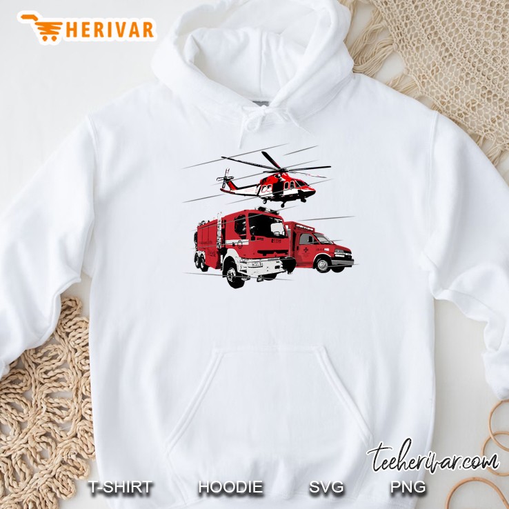 Ems Fire Truck Ambulance Rescue Helicopter Shirt Gift Mugs