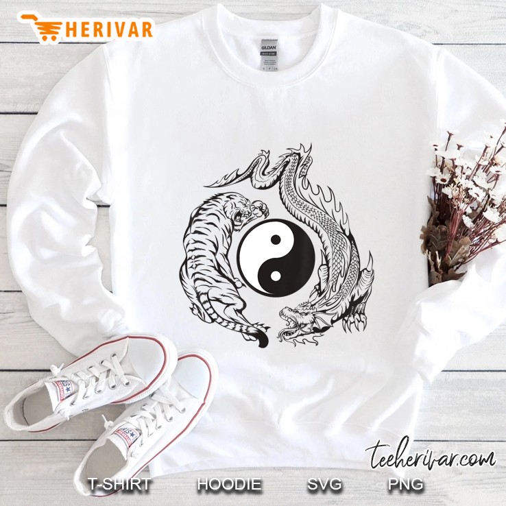 Lion Dragon Yin Yang - Dojo Meditation Tee Sweatshirt