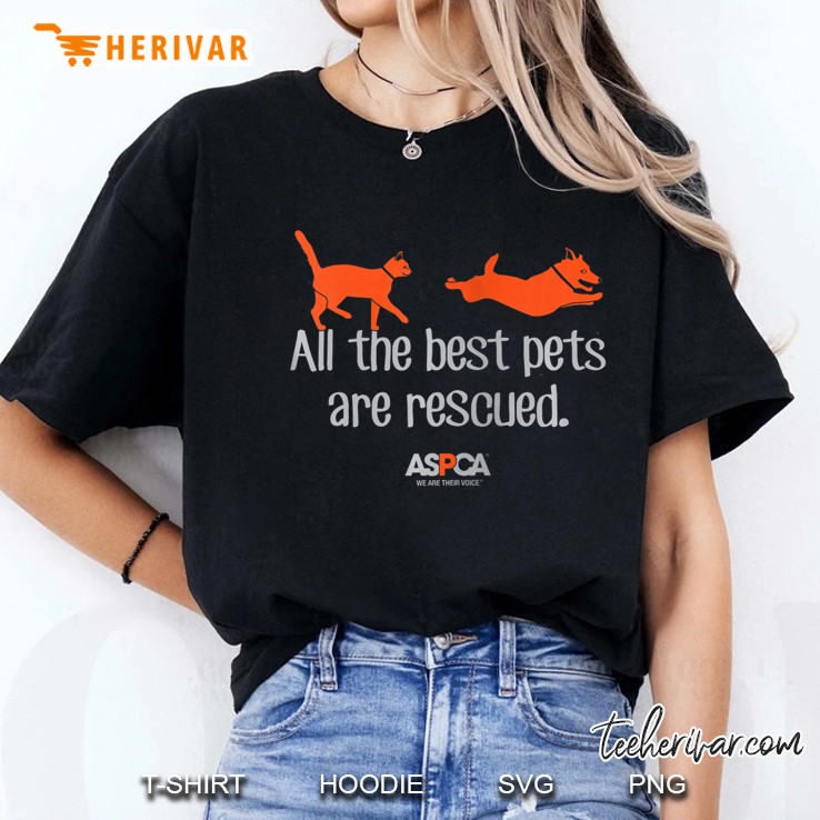 Aspca All The Best Pets Are Rescued Zip Ladies Tee