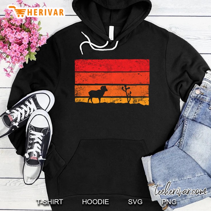Desert Bighorn Sheep Sunset Men Women Hoodie