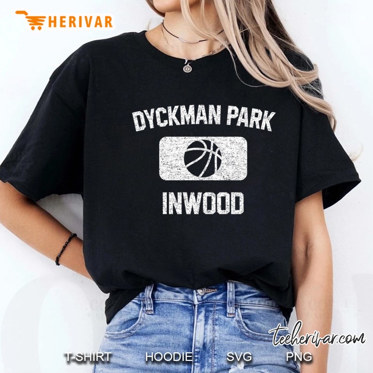 Dyckman Park Basketball Gym Style Distressed Print Pullover Ladies Tee