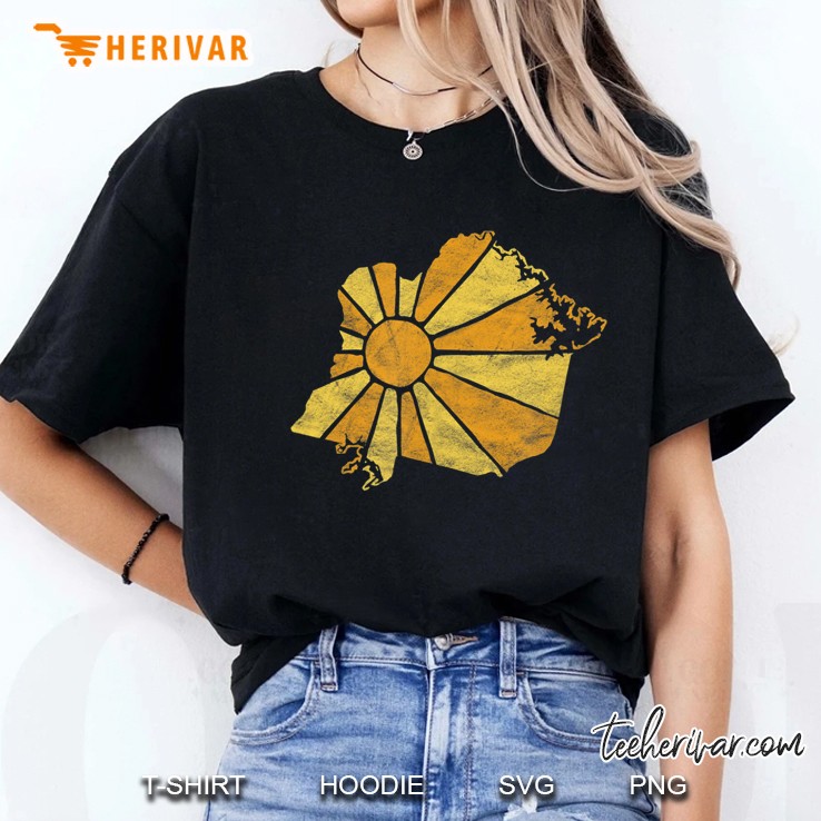 Franklin County, Virginia Retro Sun Ladies Tee