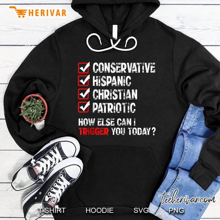 Hispanic Conservative Trigger Raglan Baseball Tee Hoodie
