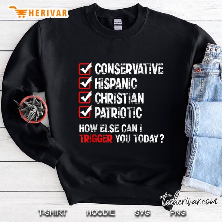Hispanic Conservative Trigger Raglan Baseball Tee Sweatshirt