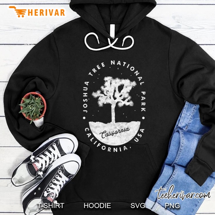 Minimalist Tree Joshua Tree National Park Distressed Design Hoodie