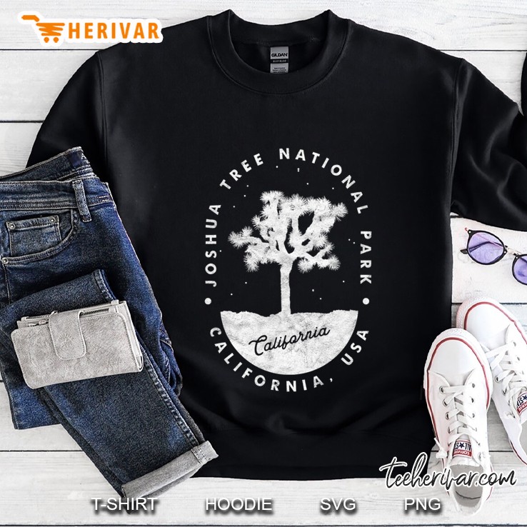 Minimalist Tree Joshua Tree National Park Distressed Design Sweatshirt