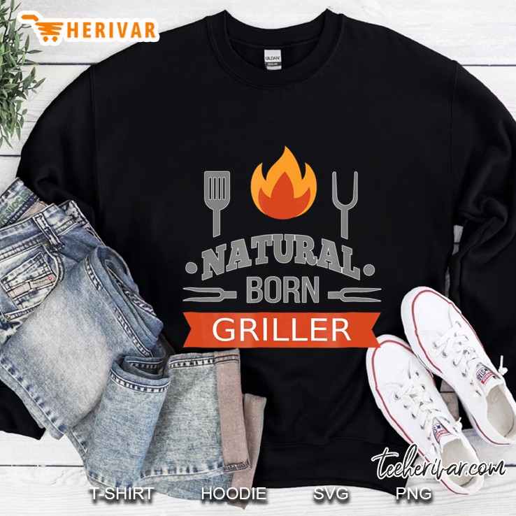 Natural Born Griller Funny Bbq Grilling Tee Mugs