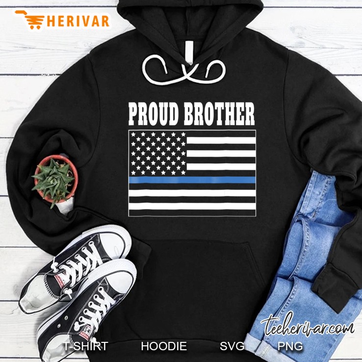 Proud Brother Of Police Officer Shirt - Law Enforcement Tee Mugs