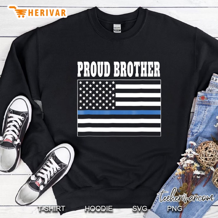 Proud Brother Of Police Officer Shirt - Law Enforcement Tee Mugs