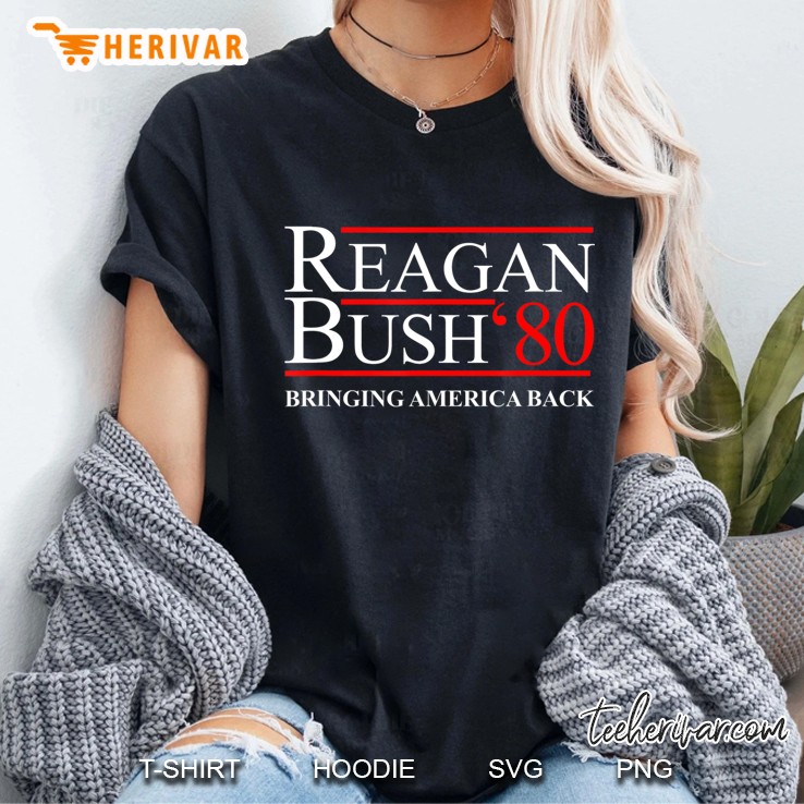 Reagan Bush President Election Campaign 1980 America History Ladies Tee