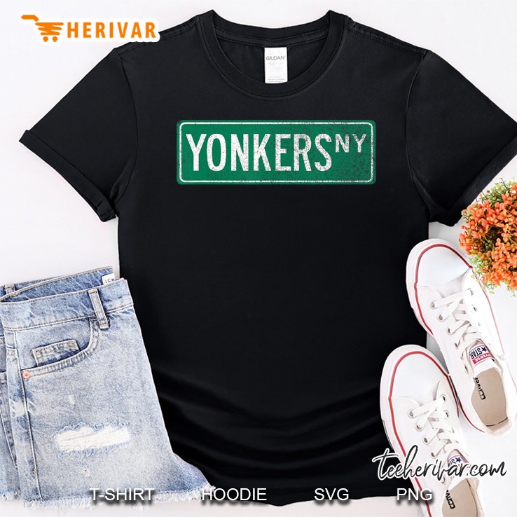 Retro Style Yonkers Ny Street Sign Shirt