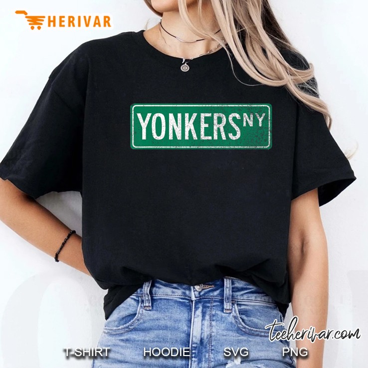 Retro Style Yonkers Ny Street Sign Hoodie