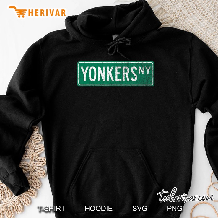 Retro Style Yonkers Ny Street Sign Mugs