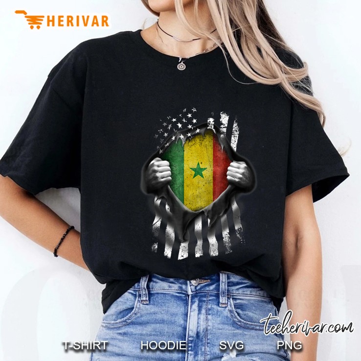 Senegalese American Flag . Senegal National Flag Tee Ladies Tee