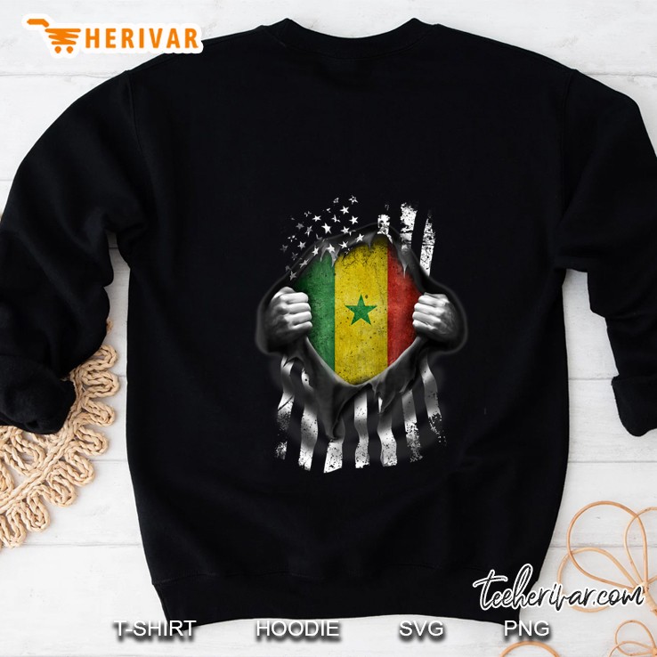 Senegalese American Flag . Senegal National Flag Tee Sweatshirt