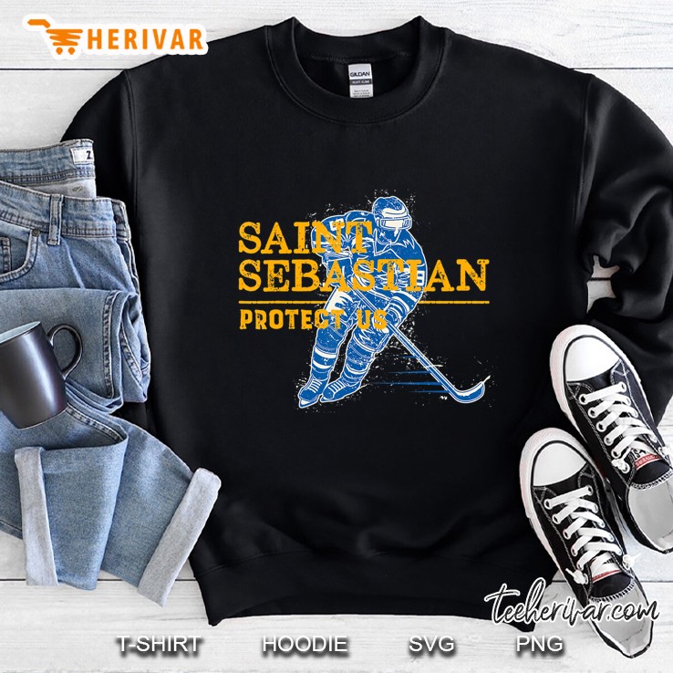 St Sebastian Hockey Patron Saint Of Sports Athletes Gift Men Sweatshirt