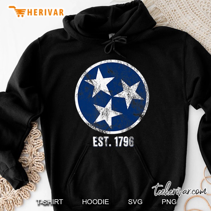 Tennessee State Flag Blue White Stars Est 1796 Cute Shirt Mugs