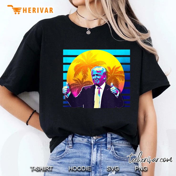 Trump 80S Retro Vaporwave Ladies Tee
