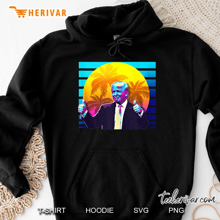 Trump 80S Retro Vaporwave Hoodie