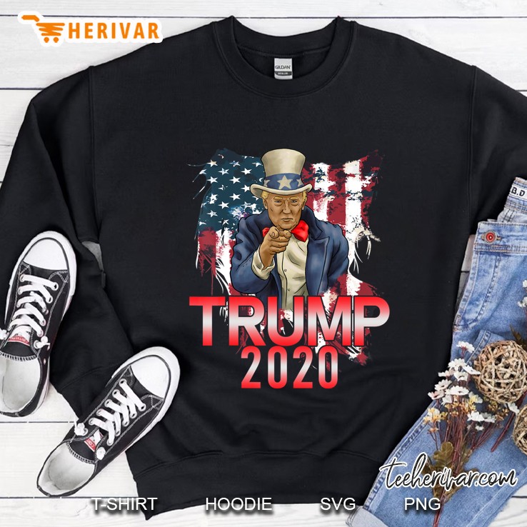 Uncle Sam Trump 2020 American Flag Republican Tee Sweatshirt