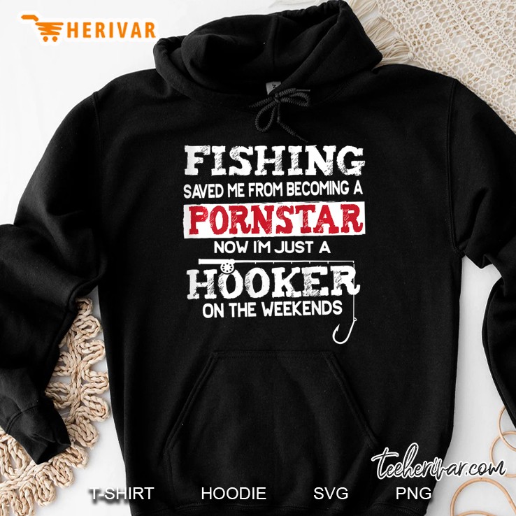 Womens Fishing Saved Me From Becoming A Pornstar Tank Top Mugs